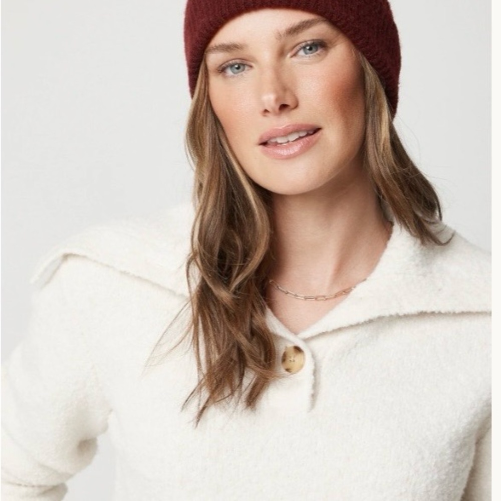 NWT J. Crew Bouclé button-collared sweater - Picture 5 of 10